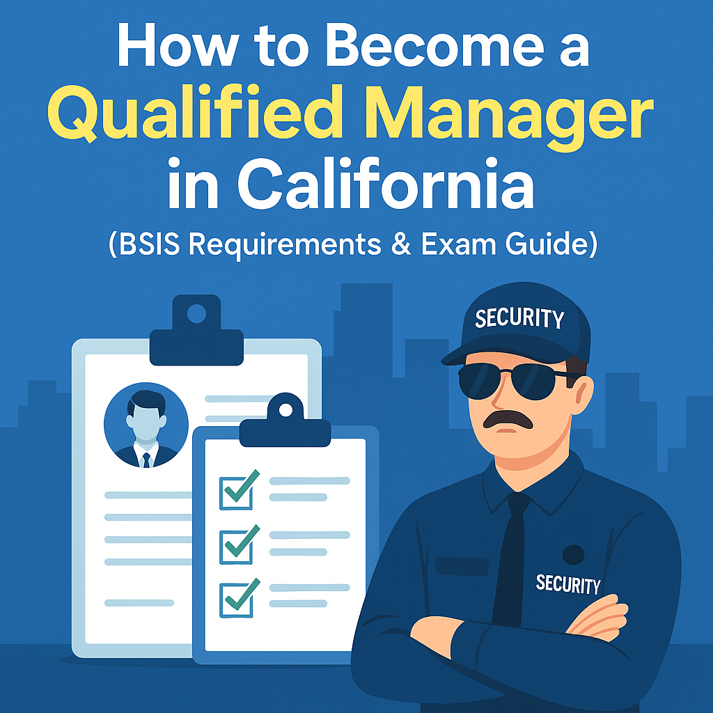 how to become a qualified manager in California